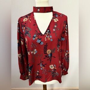 One Clothing Red Floral Top